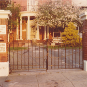 Front gates at 12 Copelen Street, South Yarra